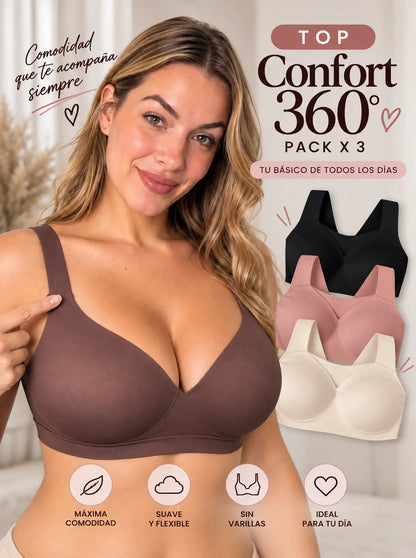 💕 TOP CONFORT 360° – PACK X3