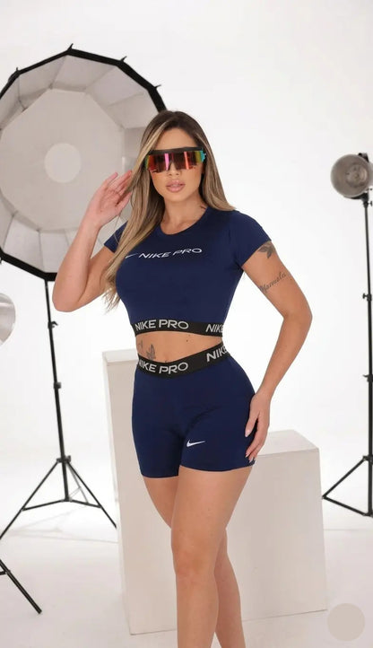 SET NIKE PRO (Crop Top+Short)