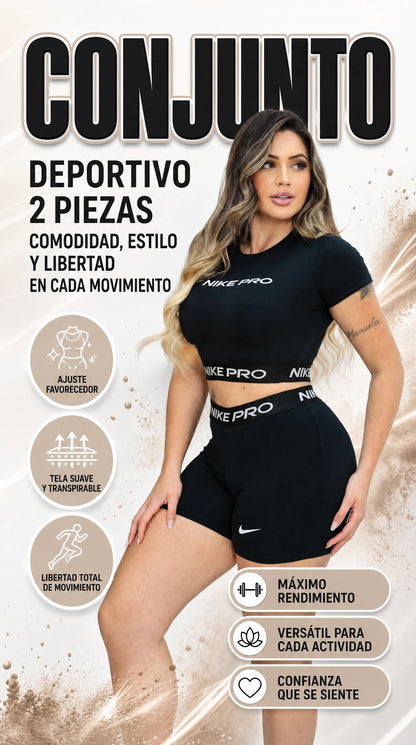 DUO NIKE PRO (Crop Top+Short)